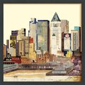 Empire Art Direct Empire Art Direct DAC-047A-2525B New York City Skyline - Dimensional Art Collage Hand Signed by Alex Zeng Framed Graphic Wall Art DAC-047A-2525B